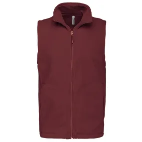 Gilet sans manches micro polaire homme - K913 - rouge vin 