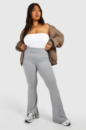 Grande taille - Pantalon flare côtelé