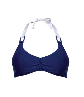 Haut de maillot triangle bleu Paréo