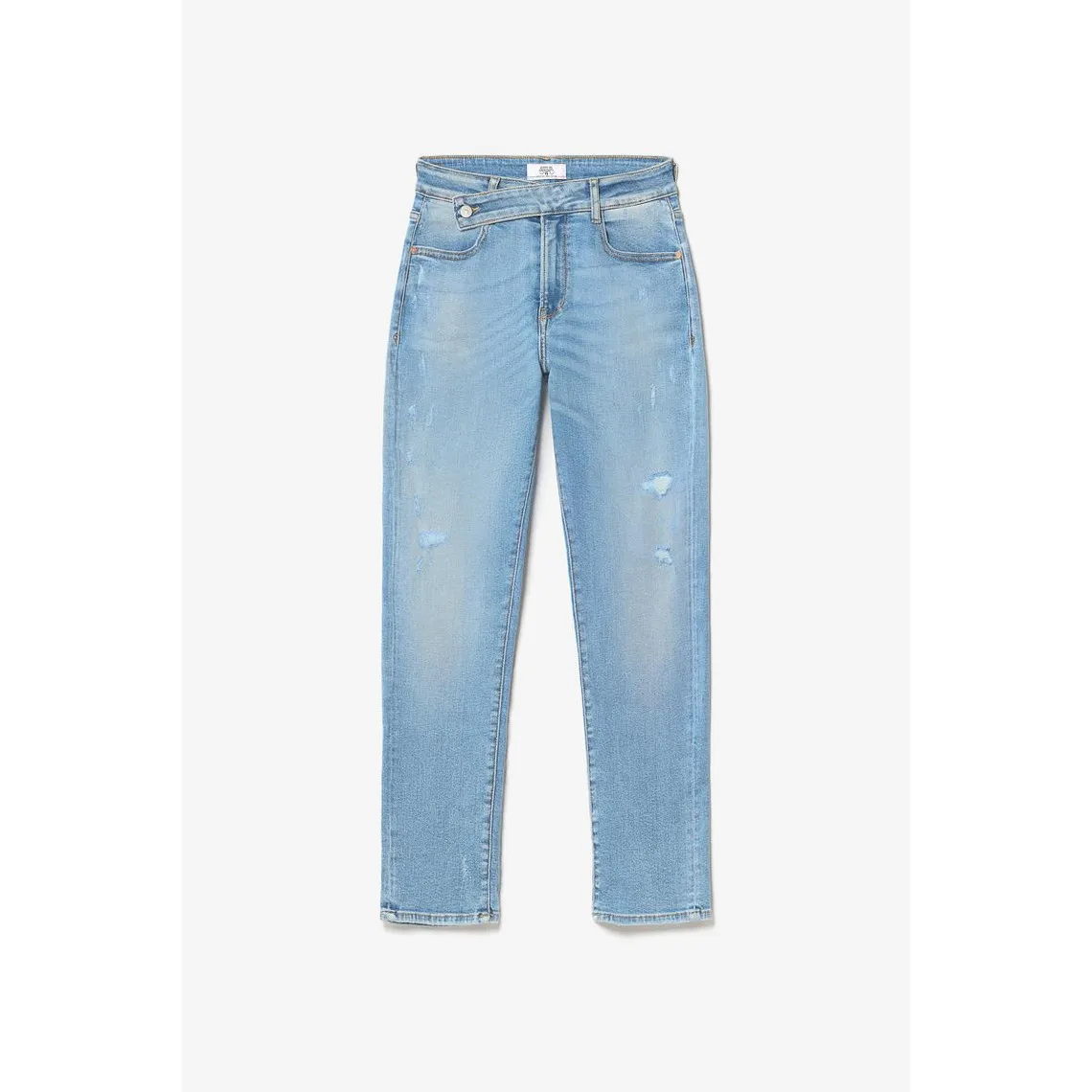 Jeans  400/17 mom taille haute 7/8ème en coton | 3 Suisses