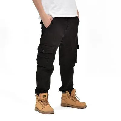 Jeans Baggy Cargo pour homme largeur moyenne avec coupe droite