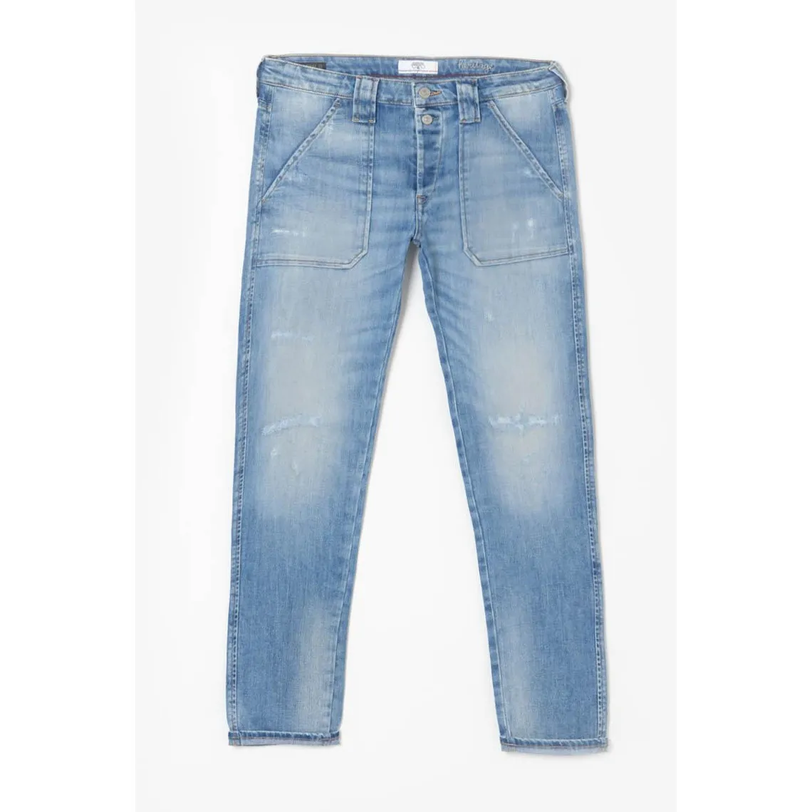 Jeans boyfit 200/43, longueur 34 bleu en coton Jade | 3 Suisses