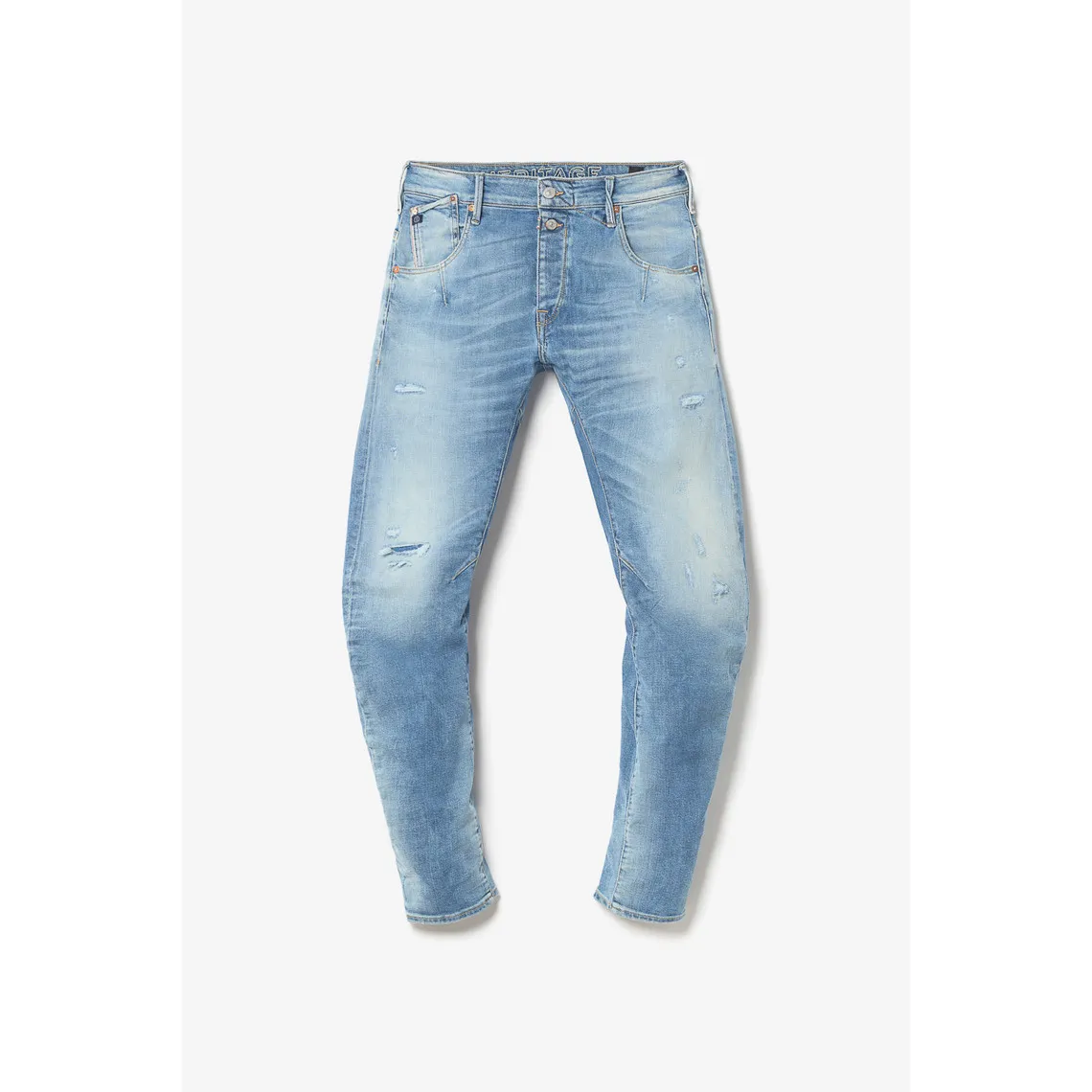 Jeans tapered 903, longueur 34 bleu en coton Tom | 3 Suisses