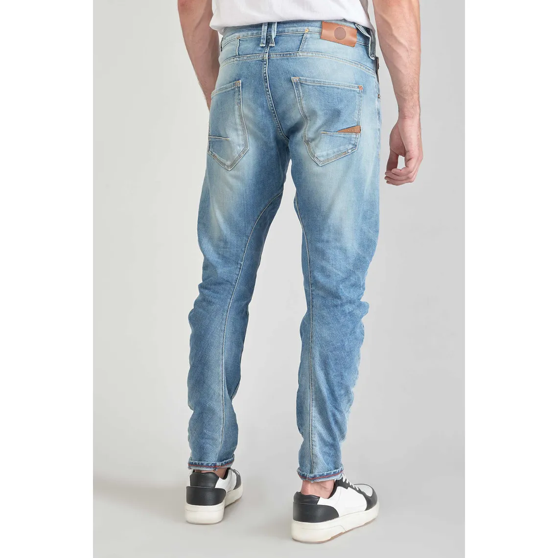 Jeans tapered 903, longueur 34 bleu en coton Tom | 3 Suisses