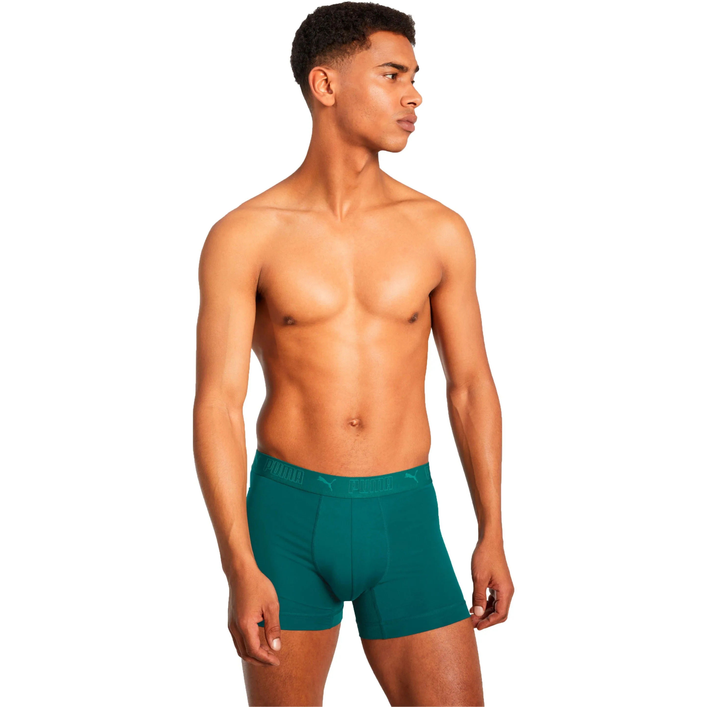 Lot de 2 boxers sport en microfibre PUMA - vert et noir - Puma : ve...