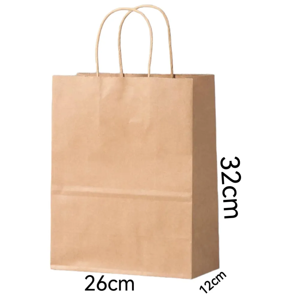 LOT DE 24 - Sacs kraft boutique (couleurs au choix)T32*12*26