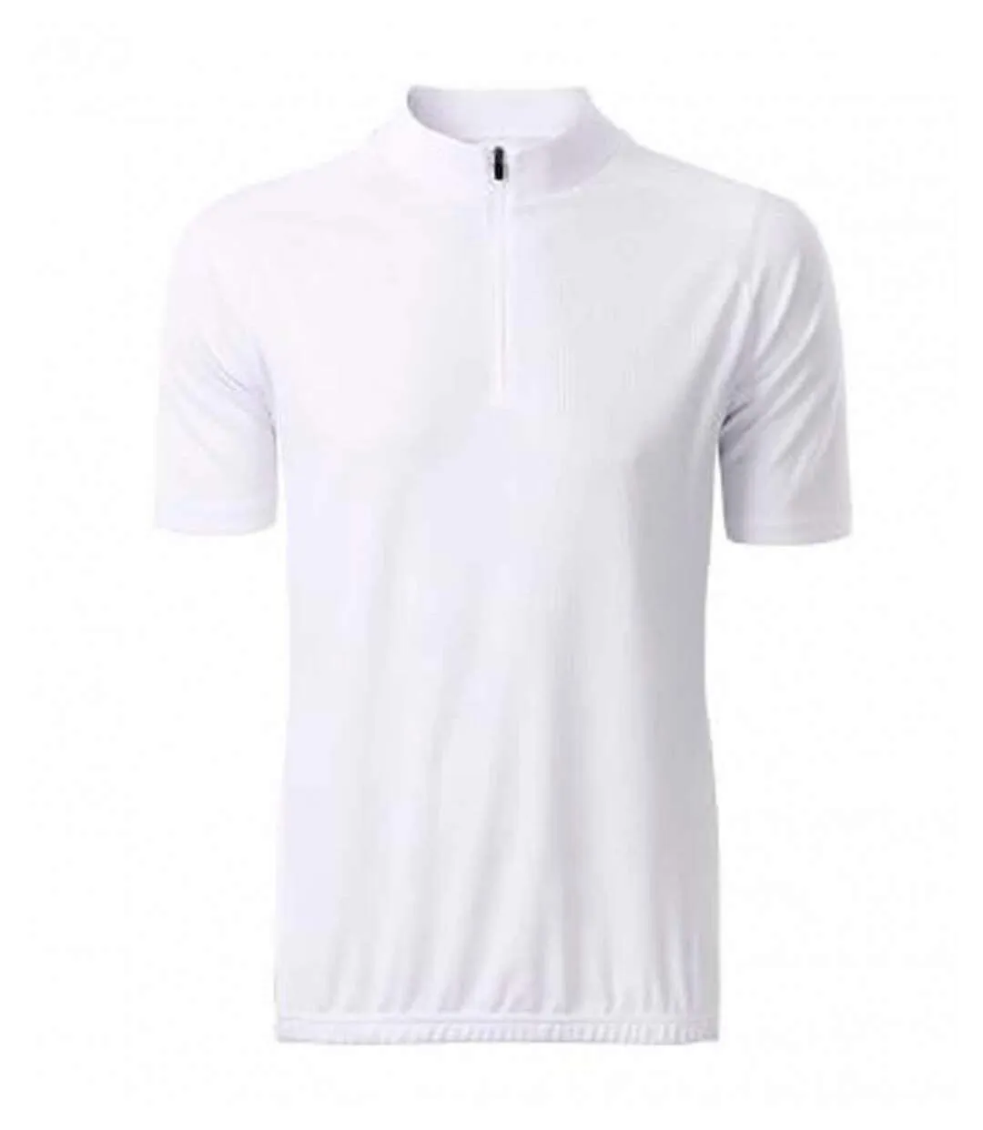 maillot cycliste zippé - HOMME - JN512 - blanc