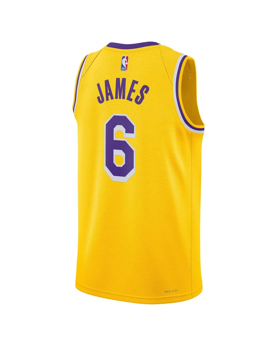 Maillot de basketball Homme LAL MNK DF SWGMN JSY ICN 22 Jaune