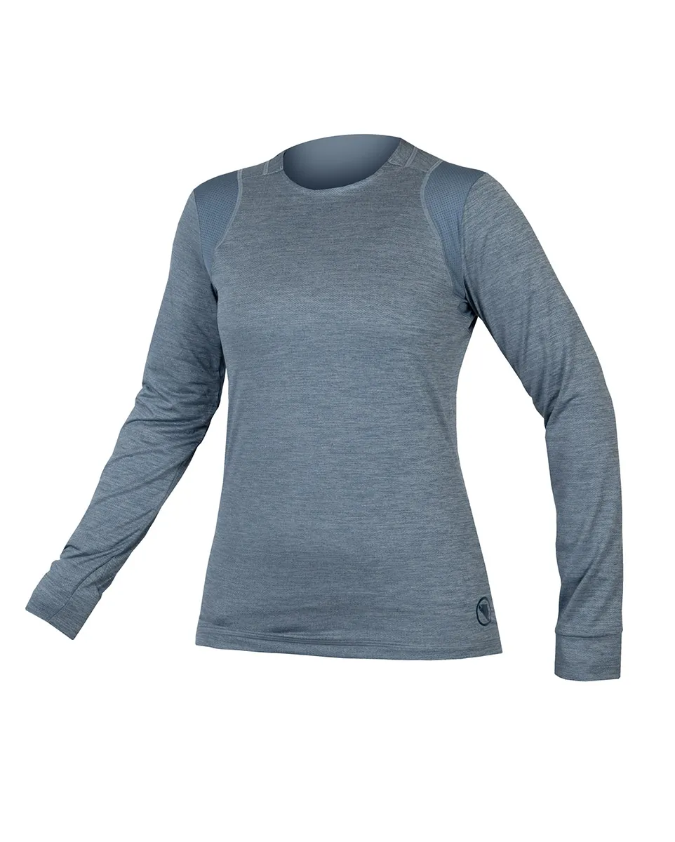 Maillot manches courtes Femme SINGLETRACK Bleu