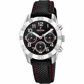 Montre Enfant Festina Junior F20346-3 - Bracelet Nylon Noir  | 3 Suisses