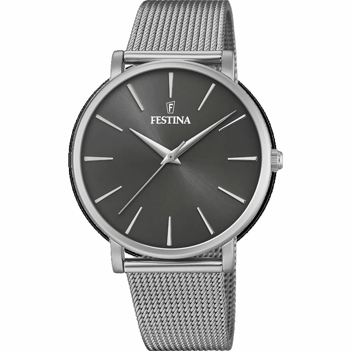 Montre Festina F20475-4 - Boyfriend acier cadran noir index et bracelet milanais acier | 3 Suisses