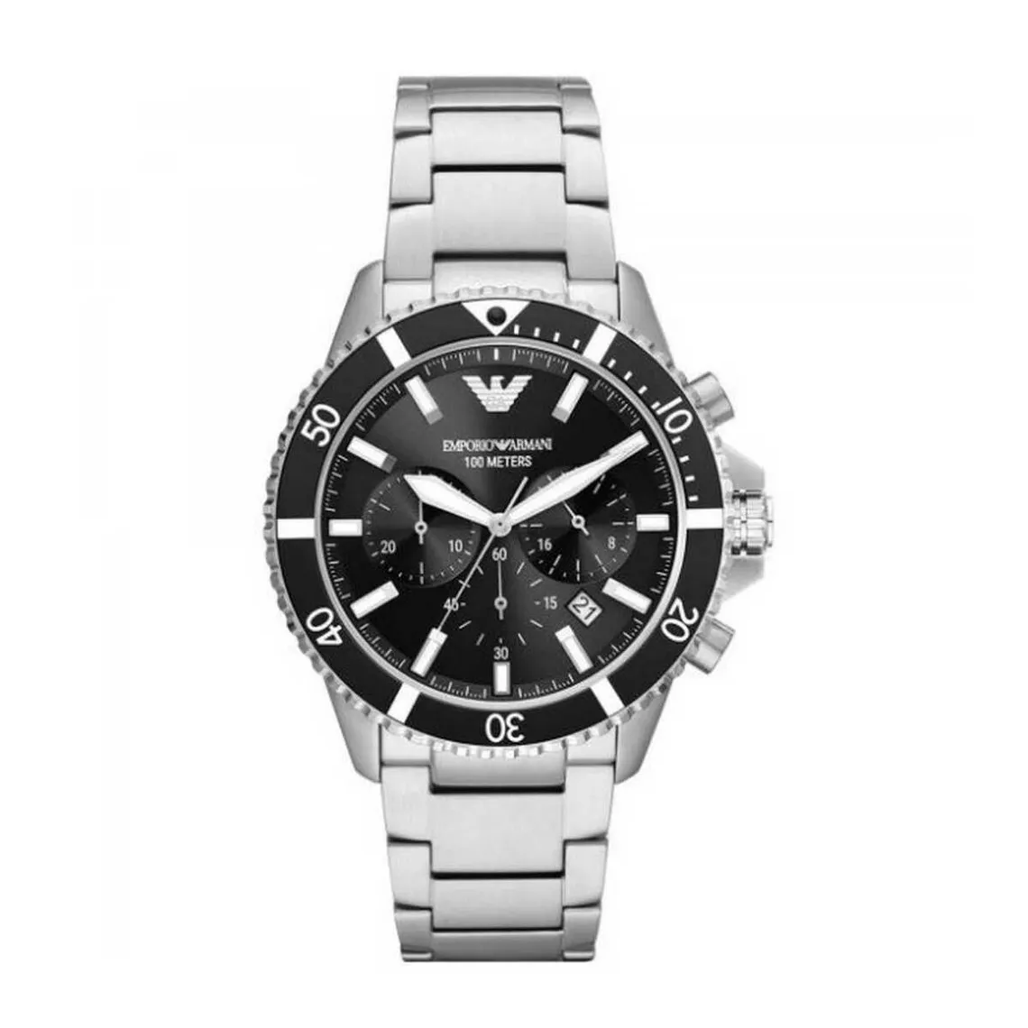 Montre Homme Emporio Armani DIVER AR11360 - Bracelet Acier Argent Emporio Armani - Montre Homme sur MenCorner