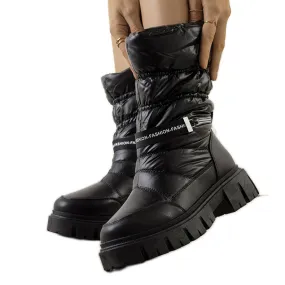 PA1 Bottes de neige noires pour femmes de Mette le noir