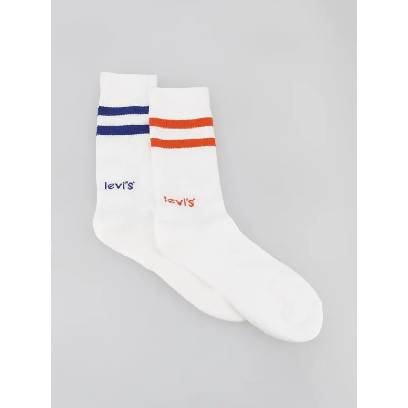 Pack 2 paires de chaussettes quarter blanc homme - Tommy Jeans | wimod