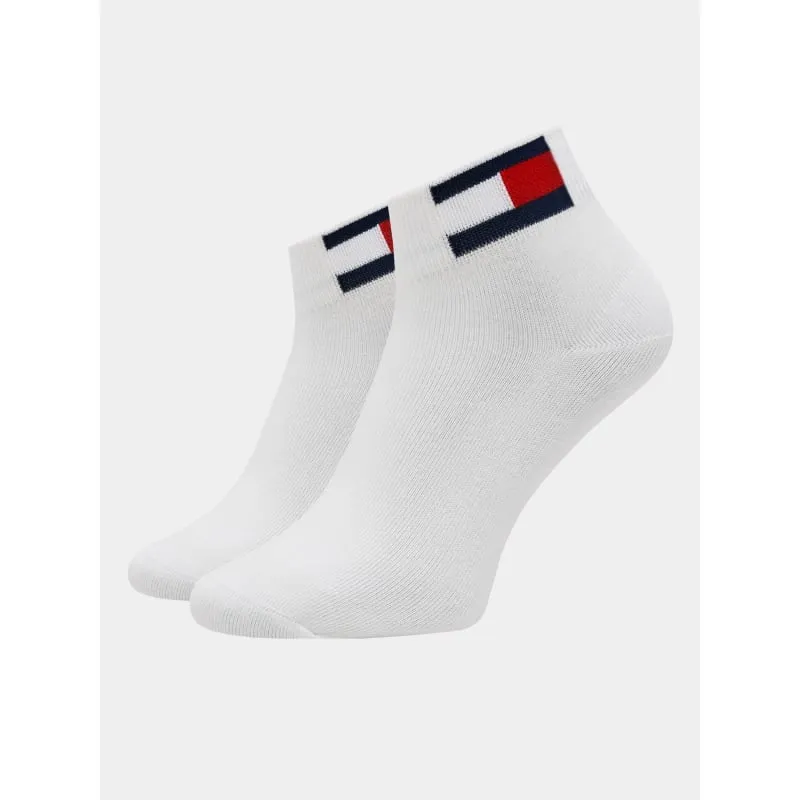 Pack 2 paires de chaussettes quarter blanc homme - Tommy Jeans | wimod