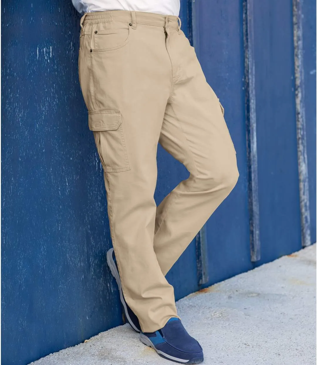 Pantalon Cargo en Coton Stretch Confort 