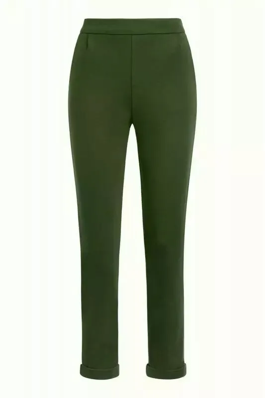 Pantalon chic vert King Louie Roisin