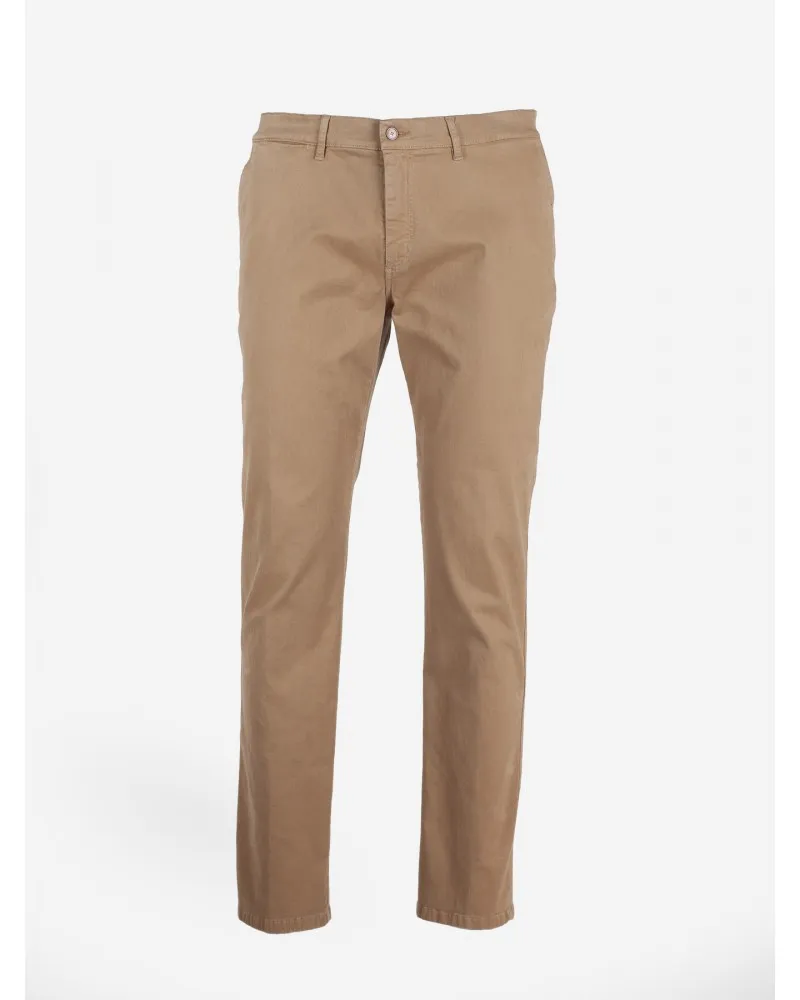 Pantalon chino peau de pêche 1214 grande taille beige - Size-factory