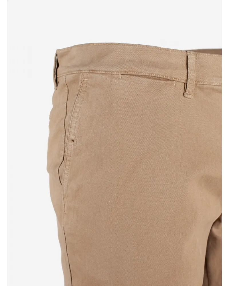 Pantalon chino peau de pêche 1214 grande taille beige - Size-factory