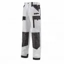 Pantalon de Travail Homme Ruler Blanc et Gris Charcoal - ADOLPHE LAFONT