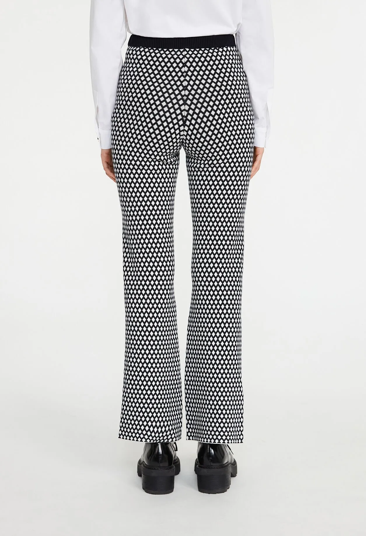 Pantalon maille à motifs graphiques | Claudie FR