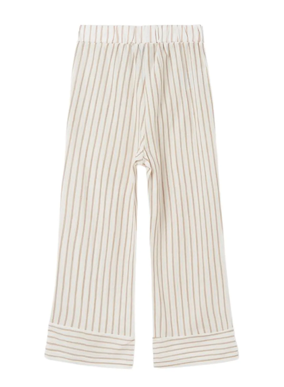 Pantalon Mayoral Cropped Rayures Beige pour Fille