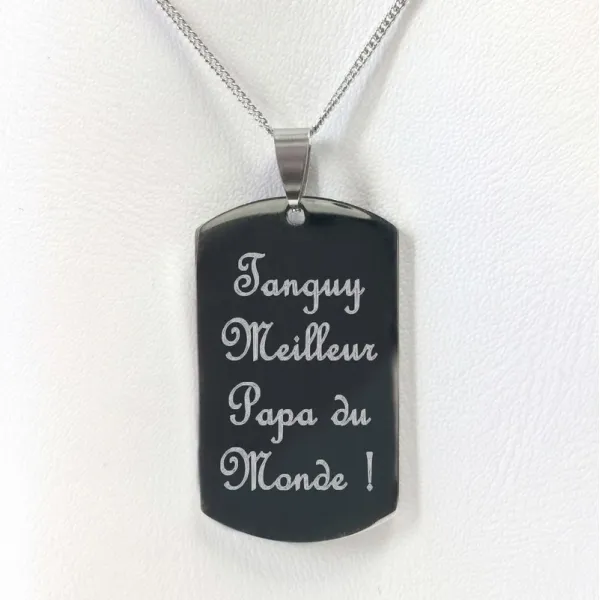 Pendentif plaque à personnaliser