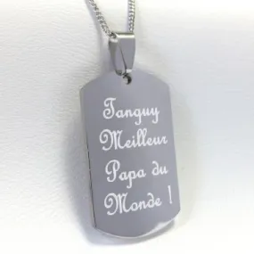 Pendentif plaque à personnaliser