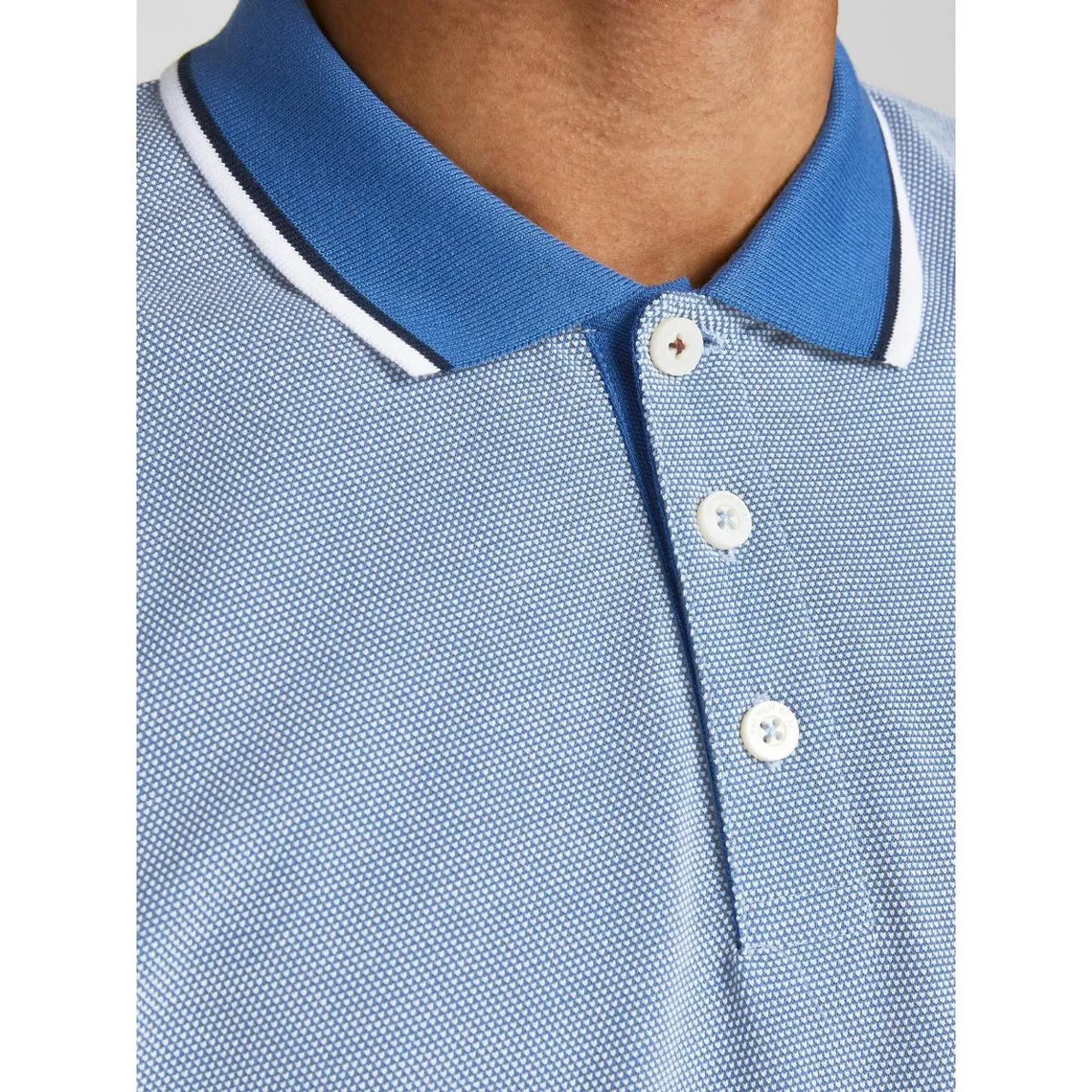 Polo Regular Fit Polo Manches courtes Bleu Marine en coton Shay Jack & Jones - Maillot de corps Homme sur MenCorner