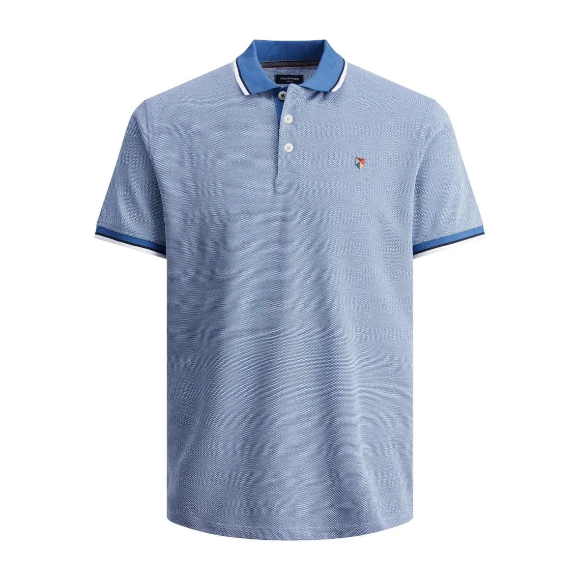 Polo Regular Fit Polo Manches courtes Bleu Marine en coton Shay Jack & Jones - Maillot de corps Homme sur MenCorner