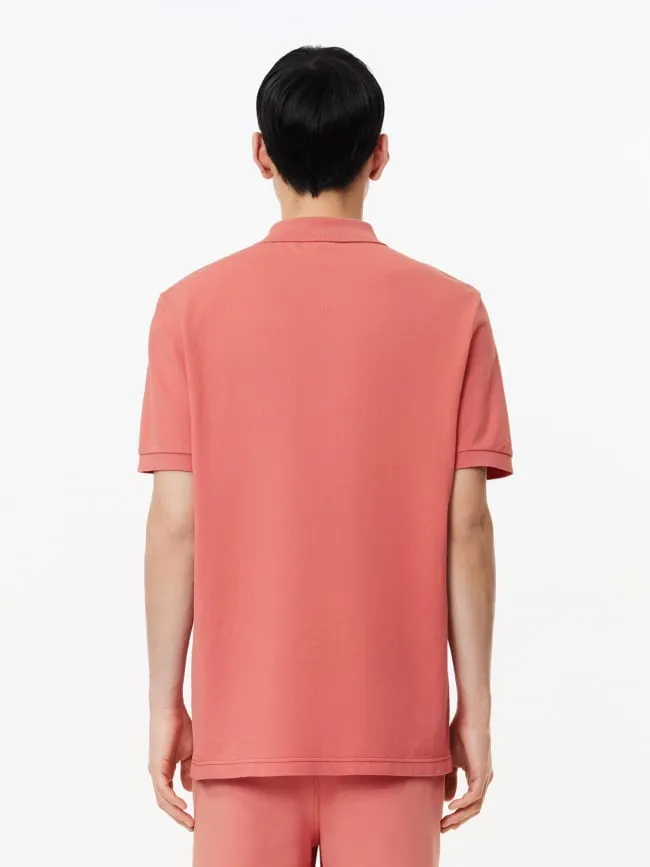 Polo uni logo rose orange homme - Lacoste | wimod