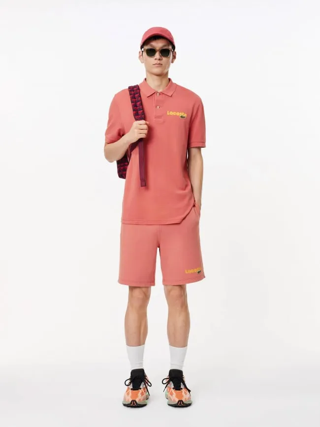 Polo uni logo rose orange homme - Lacoste | wimod