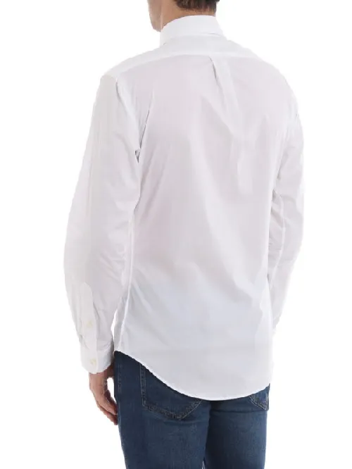 RALPH LAUREN Chemise slim white en popeline - SPORT AVENTURE