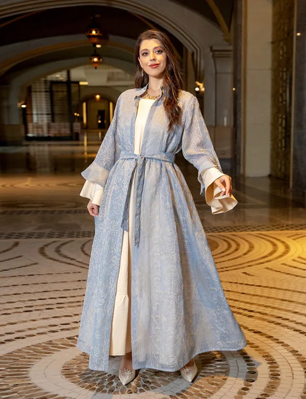 Robe Abaya à manches volantées