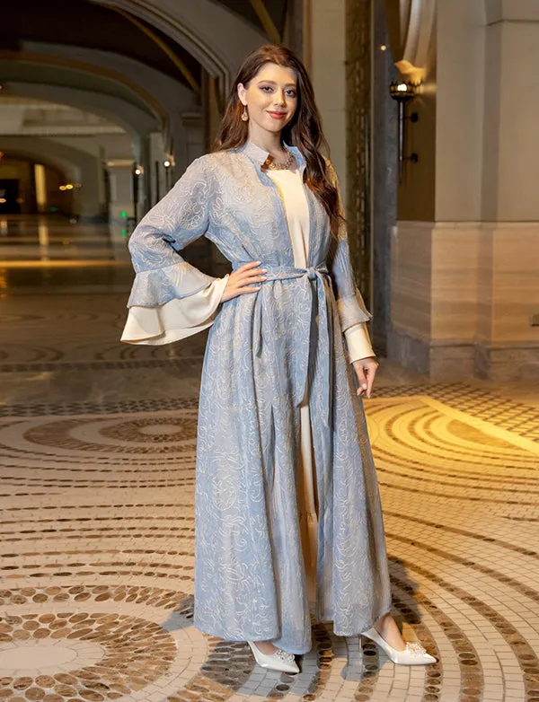 Robe Abaya à manches volantées