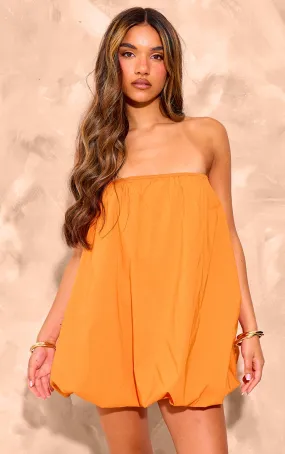 Robe bustier orange effet bouffant