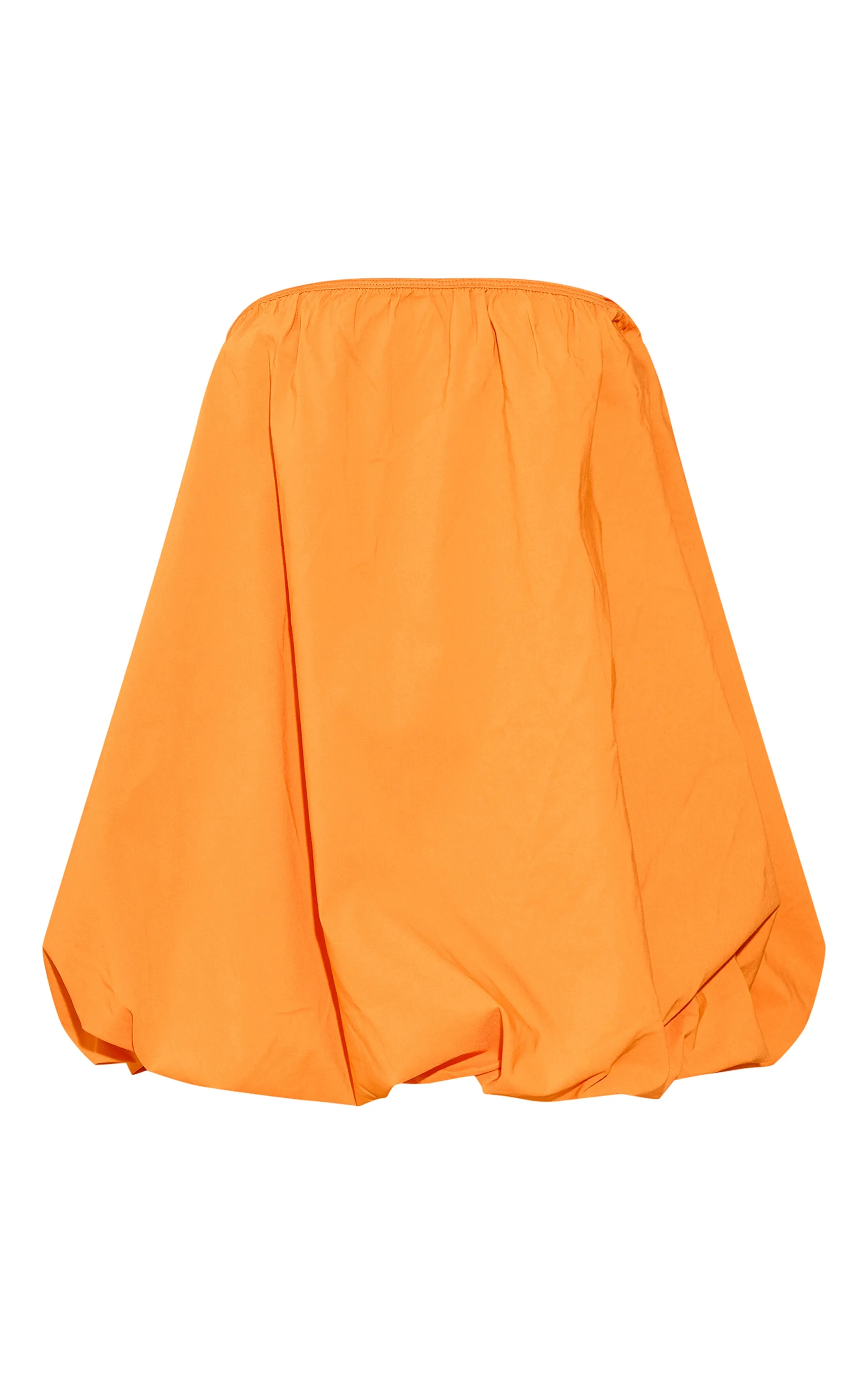 Robe bustier orange effet bouffant