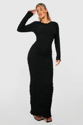 Robe longue texturée