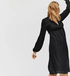 Robe midi soyeuse Femme - Noir