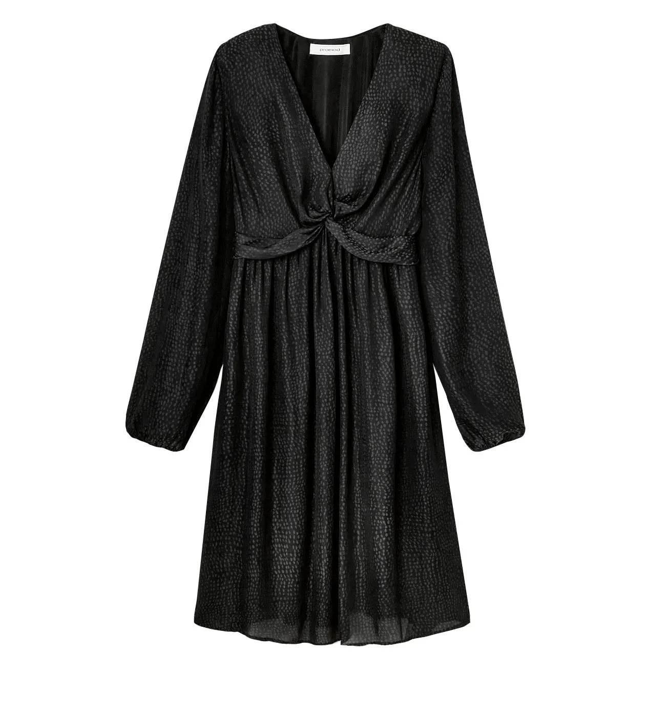 Robe midi soyeuse Femme - Noir