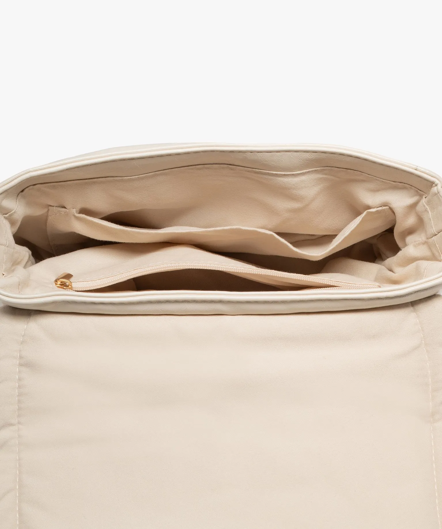 sac besace matelasse verni blanc standard sacs bandouliere