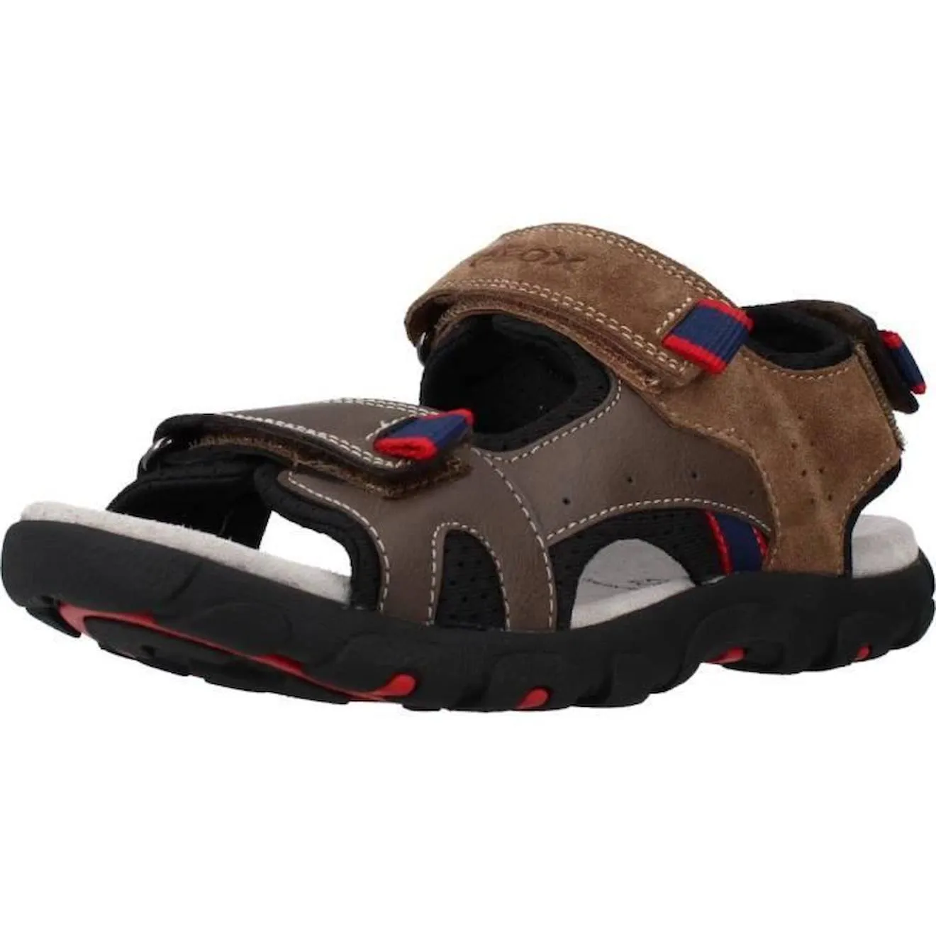 Sandales Enfant Geox Strada - Marque GEOX - Modèle 105691 - Fermeture à scratch - Confort exceptionnel rouge - Geox