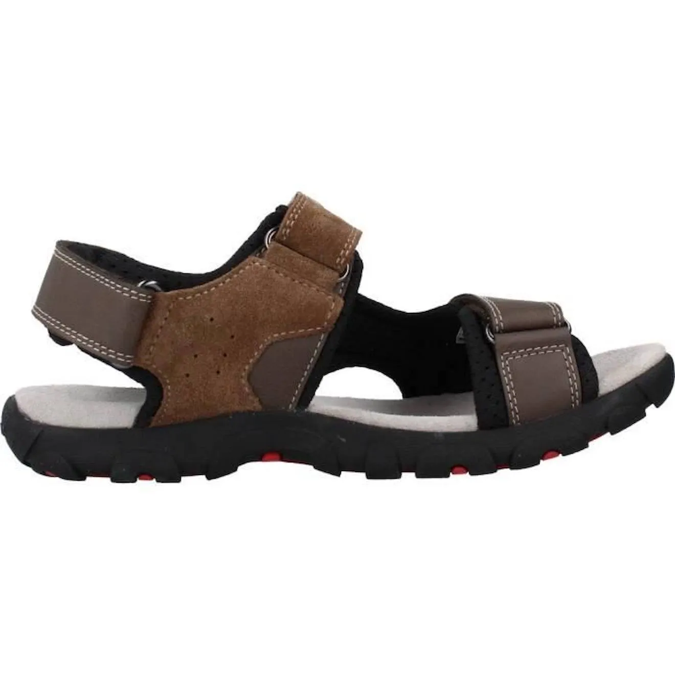 Sandales Enfant Geox Strada - Marque GEOX - Modèle 105691 - Fermeture à scratch - Confort exceptionnel rouge - Geox