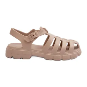 Sandales romaines en mousse pour femmes Beige Gasaria