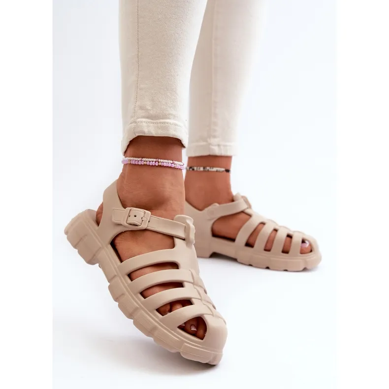 Sandales romaines en mousse pour femmes Beige Gasaria