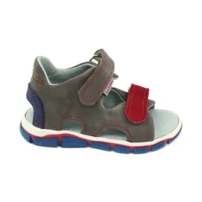 Sandales Velcro Mazurek 314 gris / rouge bleu