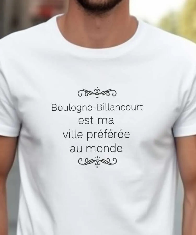 T-Shirt Boulogne-Billancourt est ma ville préférée au monde