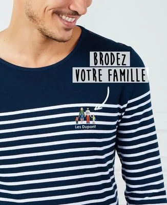 T-Shirt bébé Famille brodé personnalisé