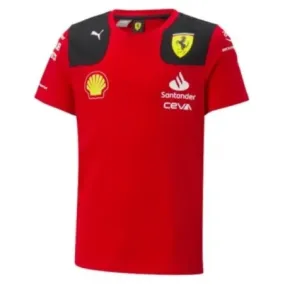 T-shirt Ferrari Team pour enfants rouge | Vêtements officiels de la Scuderia Ferrari