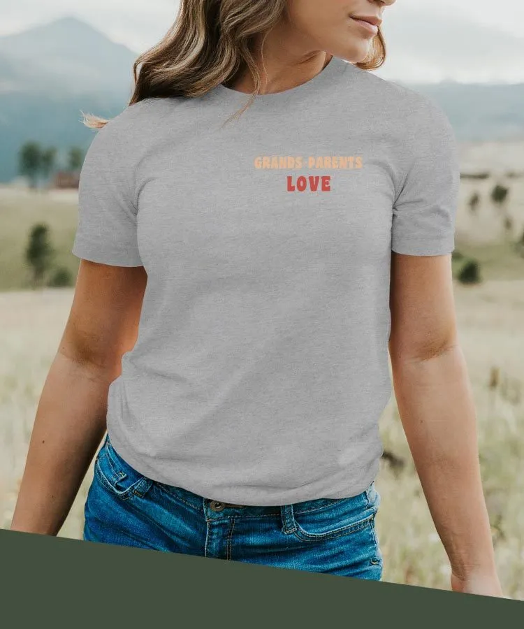 T-Shirt Grands-Parents love Pour femme